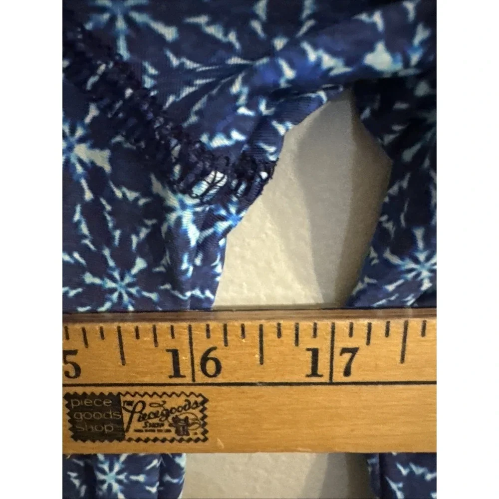 Title Nine Womens S Blue Ruched Rashguard Top Swim Shirt Beach Summer Vacation